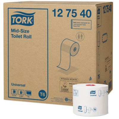 Papier toaletowy do dozownika z automatyczną zmianą rolek Tork Mid-size biały